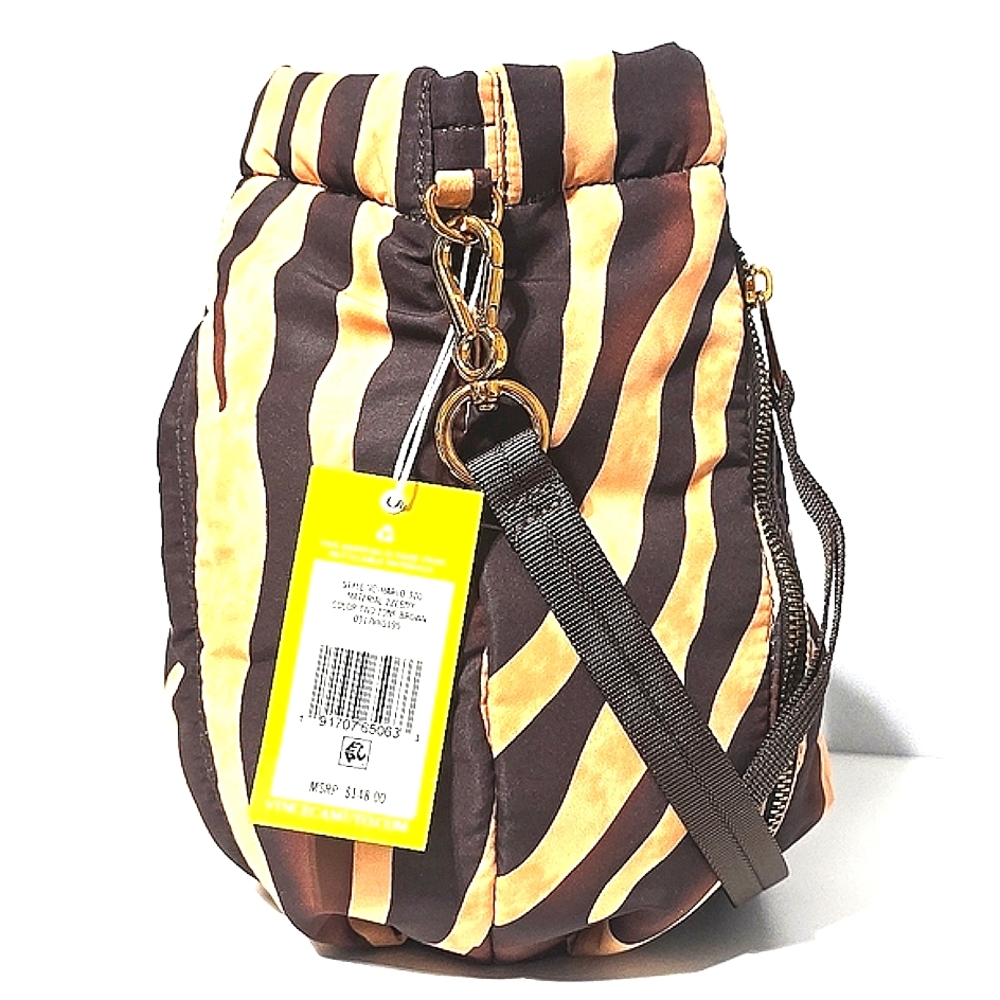 Vince Camuto Black and Tan Shoulder Bag with Zebra Print - Picture 3 of 14